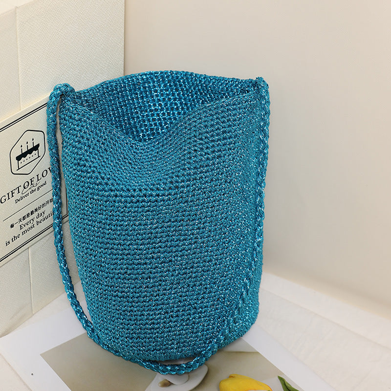 Long Handle Blue Bucket