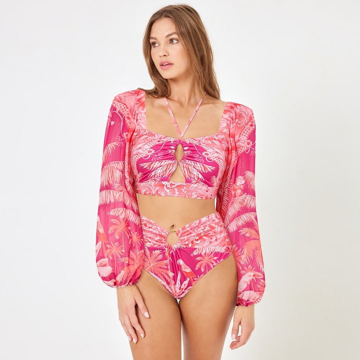 Women's High Waisted Halter Bikini Set – COTEHOUSE