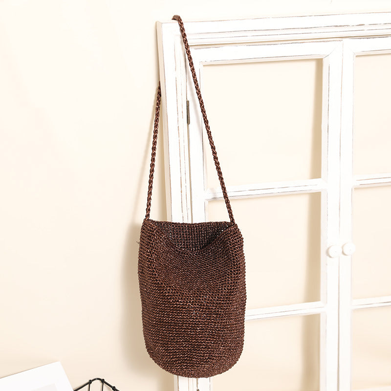 Long Handle Brown Bucket
