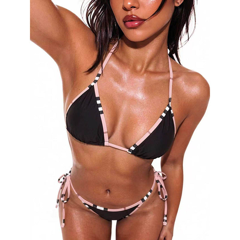 Women's Halter Plaid Three-Piece Bikini Set – COTEHOUSE